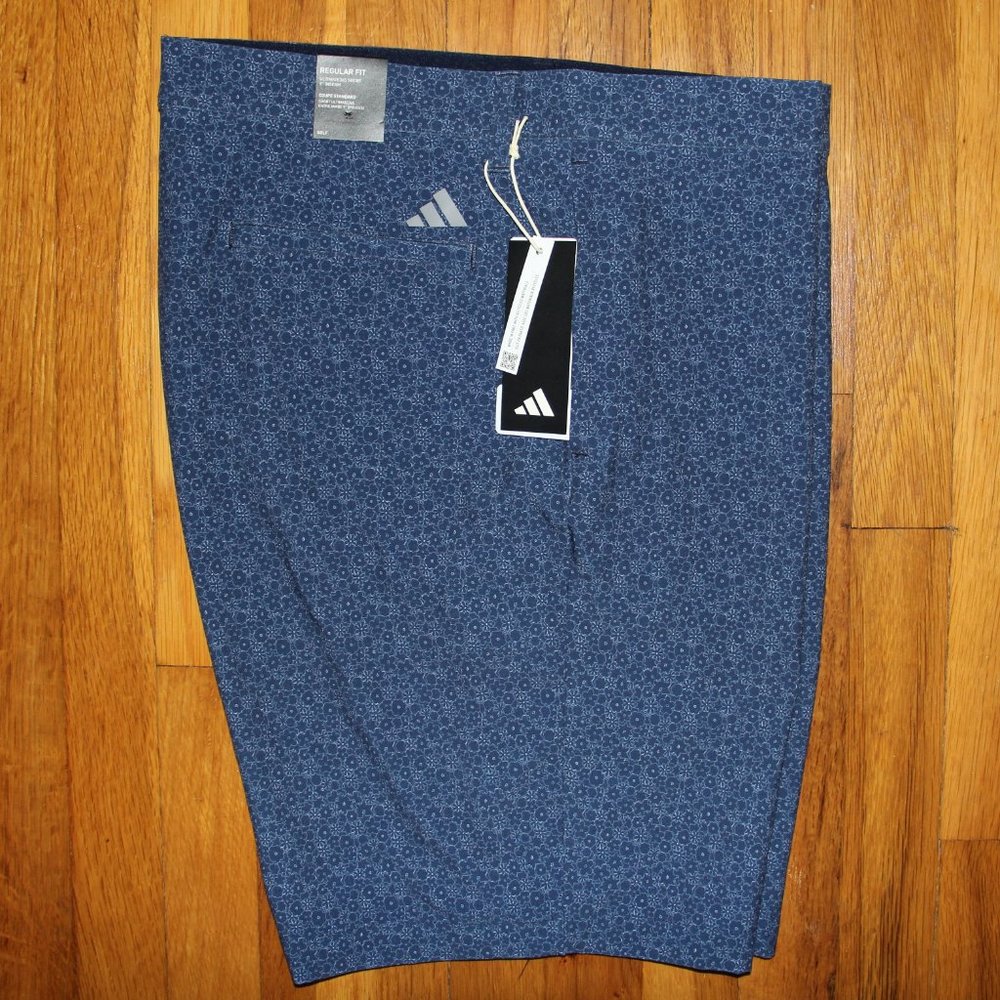 Adidas Ultimate 365 9" Printed Golf Shorts Mens 36 Collegiate Navy